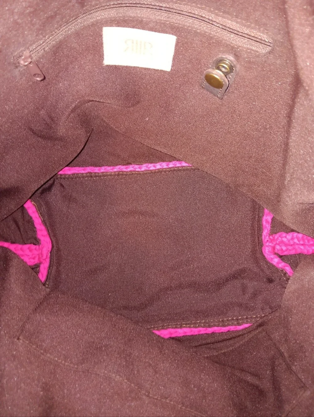 Rags2Riches Pink Fabric Hobo Bag